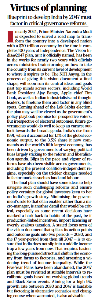 Virtues of planning - Page No.6, GS 2