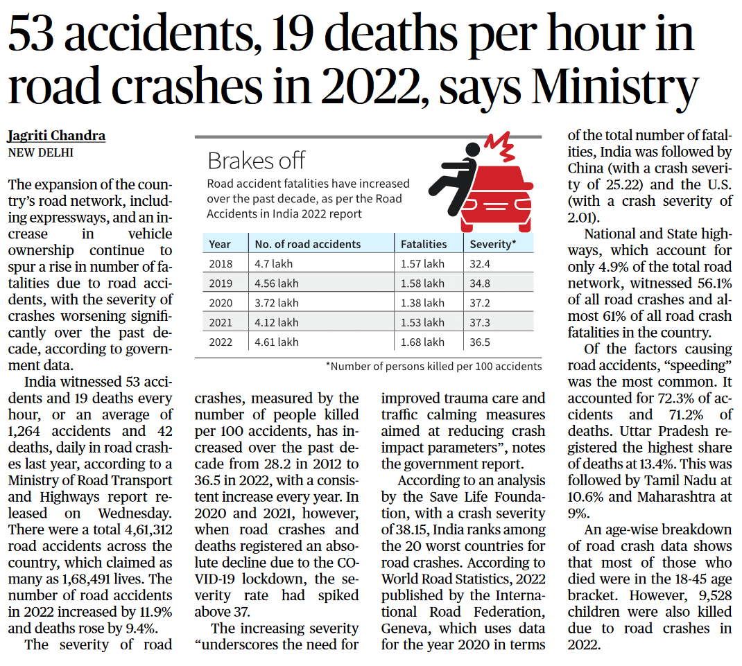 Road Accidents - Page No.12 , GS 2
