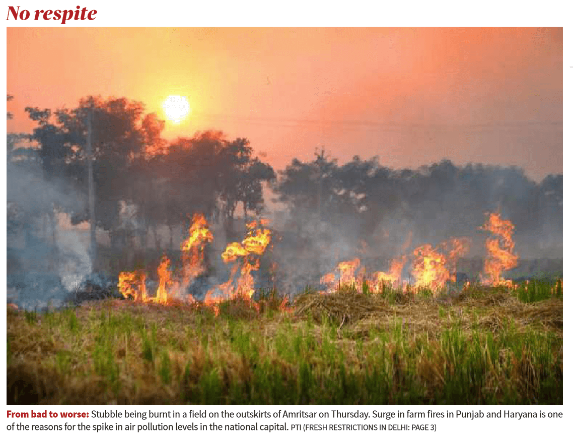 Stubble burning - Page No.1, GS 3
