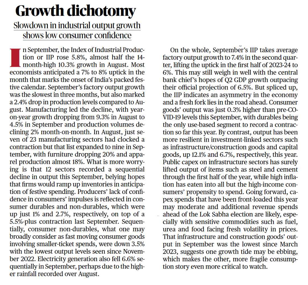 Index of Industrial Production - Page No.6, GS 3
