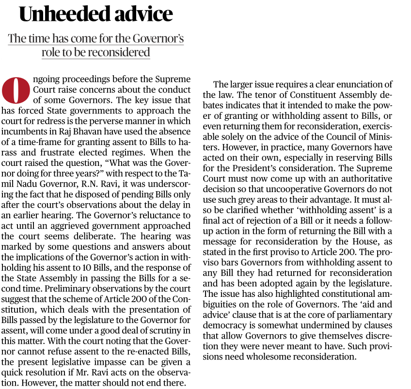 Unheeded advice - Page No.6 , GS 2