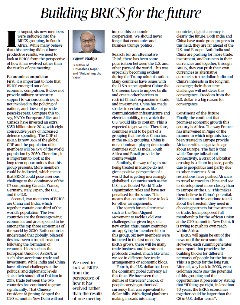 Building BRICS for the future