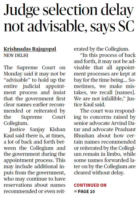 Judge selection delay not advisable, says SC