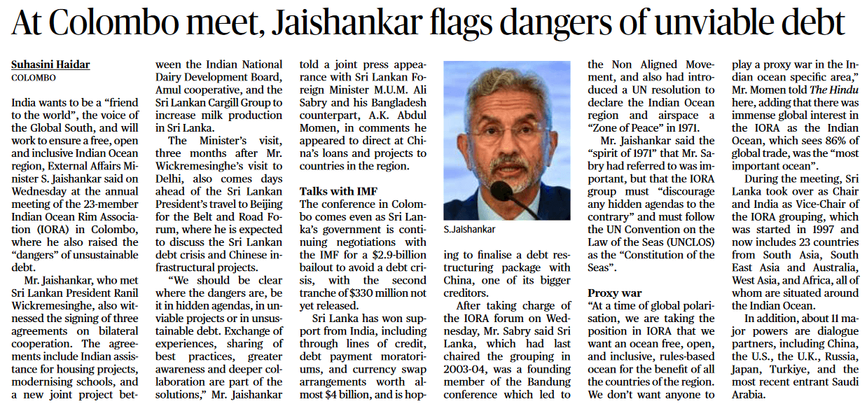 Indian Ocean Rim Association (IORA) - Page No. 12, GS 2