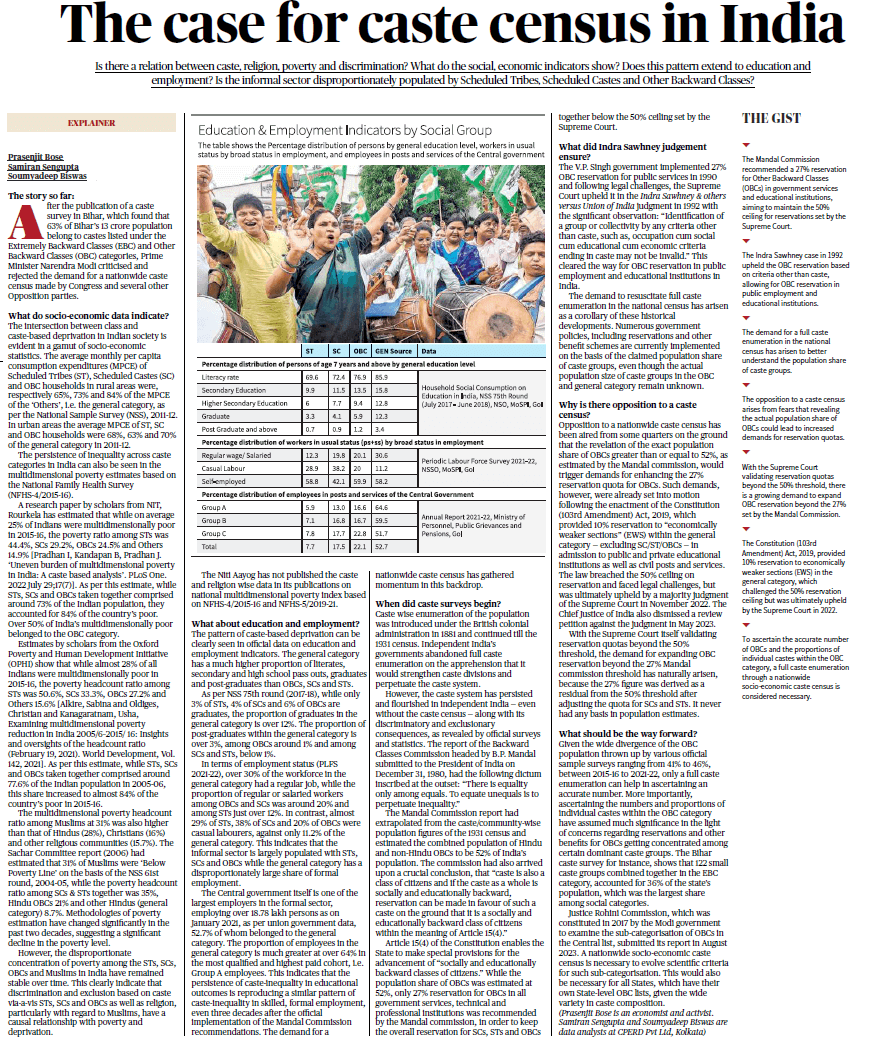 Text and Context - The case for caste census in India