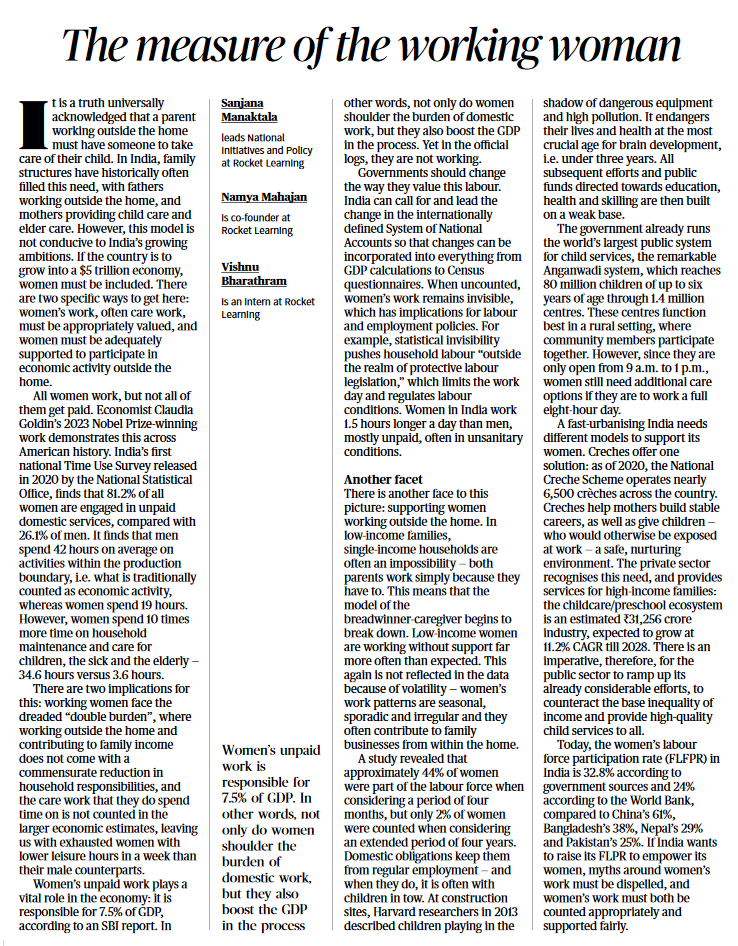 The measure of the working woman - Page No.7, GS 3