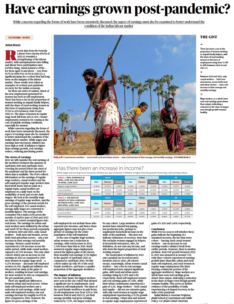 Text and Context - Have earnings grown post-pandemic?