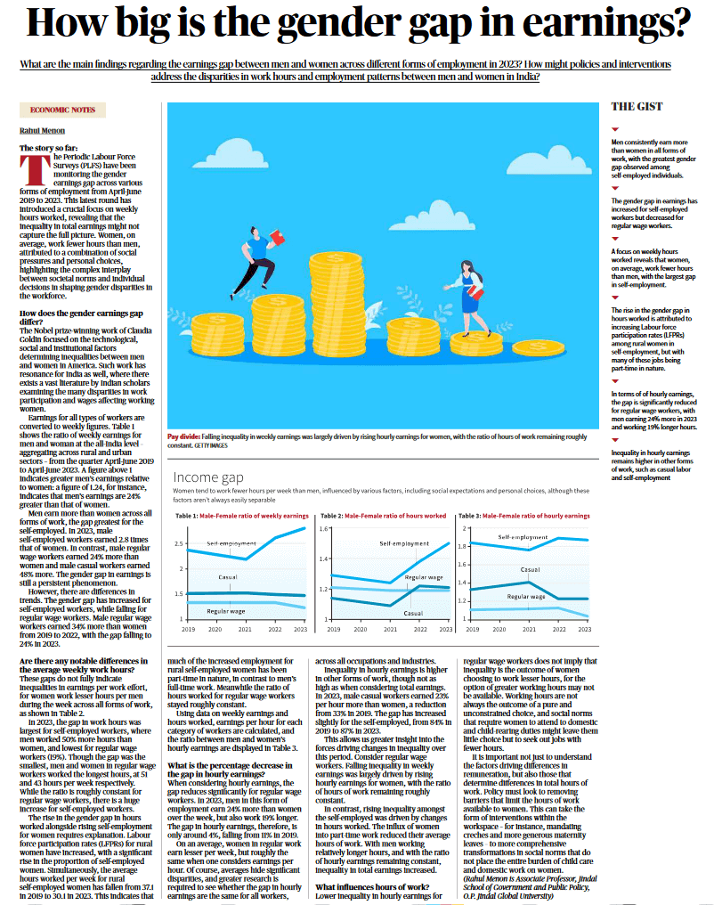 Text and Context - How big is the gender gap in earnings?
