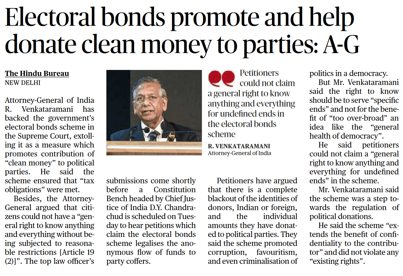 Electoral bonds - Page No.14, GS 2